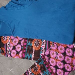 Lularoe TC Southwest Leggings and Tunic